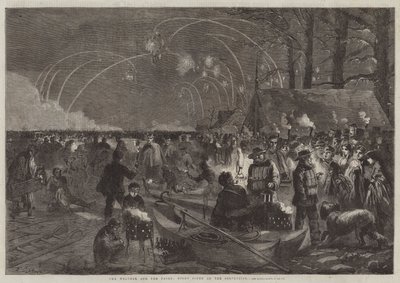 La météo et les parcs, scène nocturne sur la Serpentine - Frederick John Skill